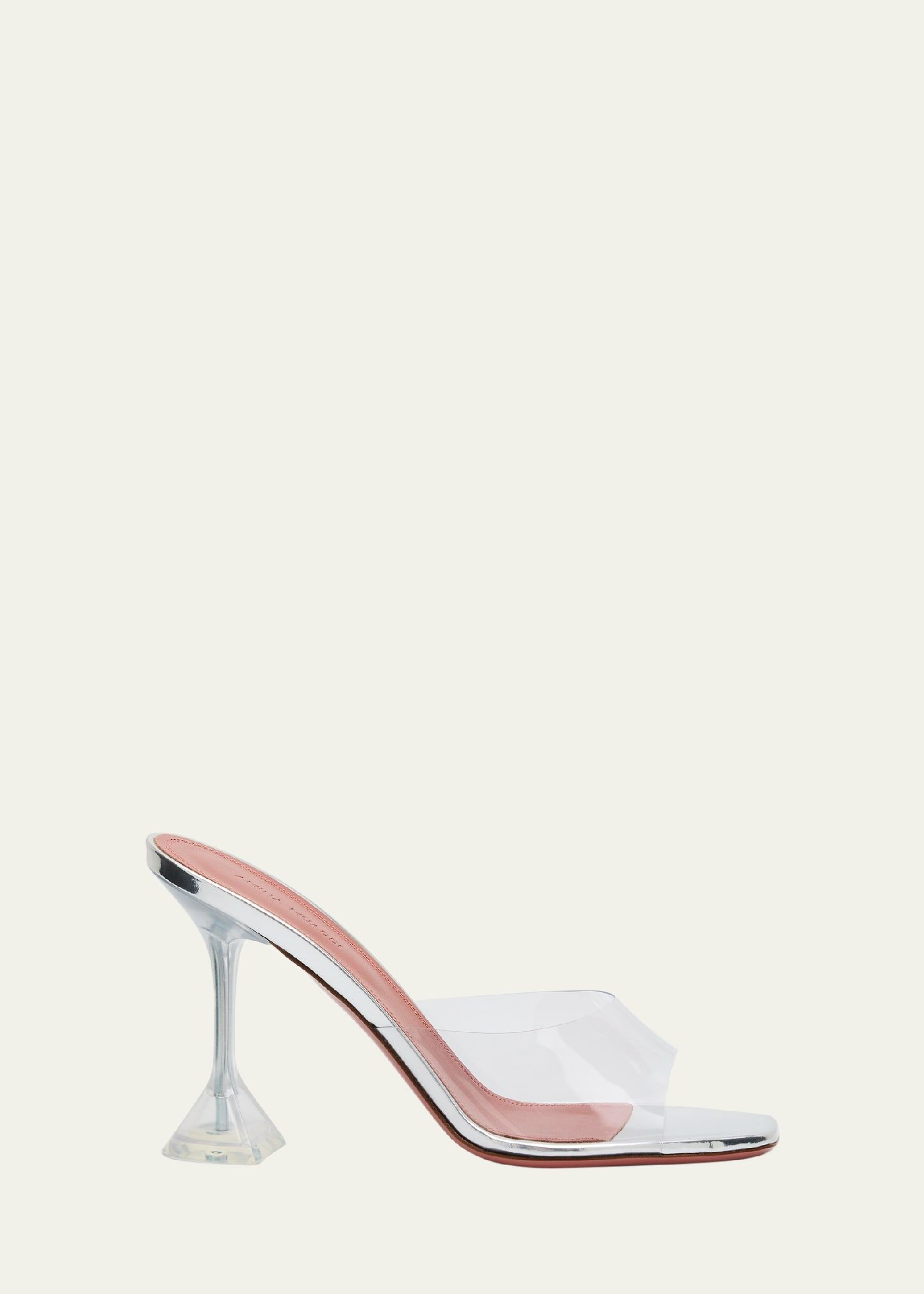 Amina Muaddi Lupita Glass Slide Sandals | Bergdorf Goodman