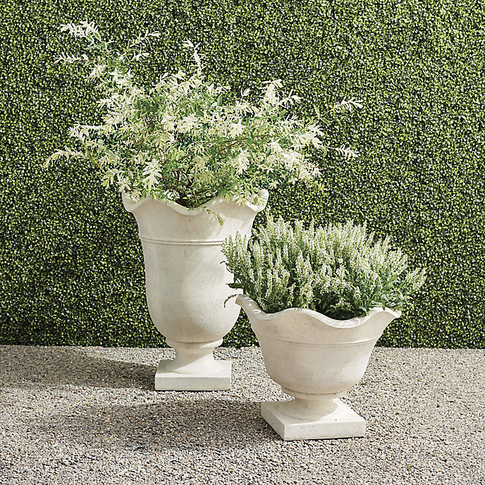 Rafaela Stone Composite Planters for Indoor & Outdoor Use with Drain Hole | Frontgate