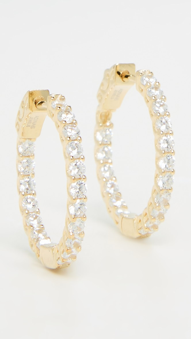 Thin Round Hoop Earrings | Shopbop