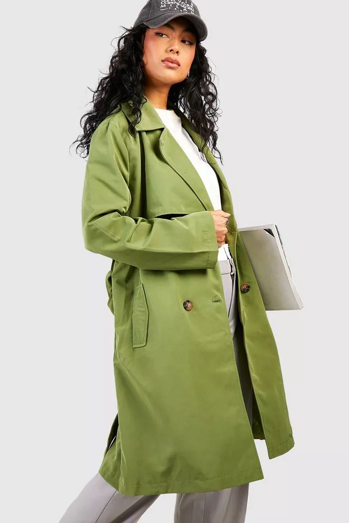 Double Breast Belted Trench Coat | boohoo (US & Canada)