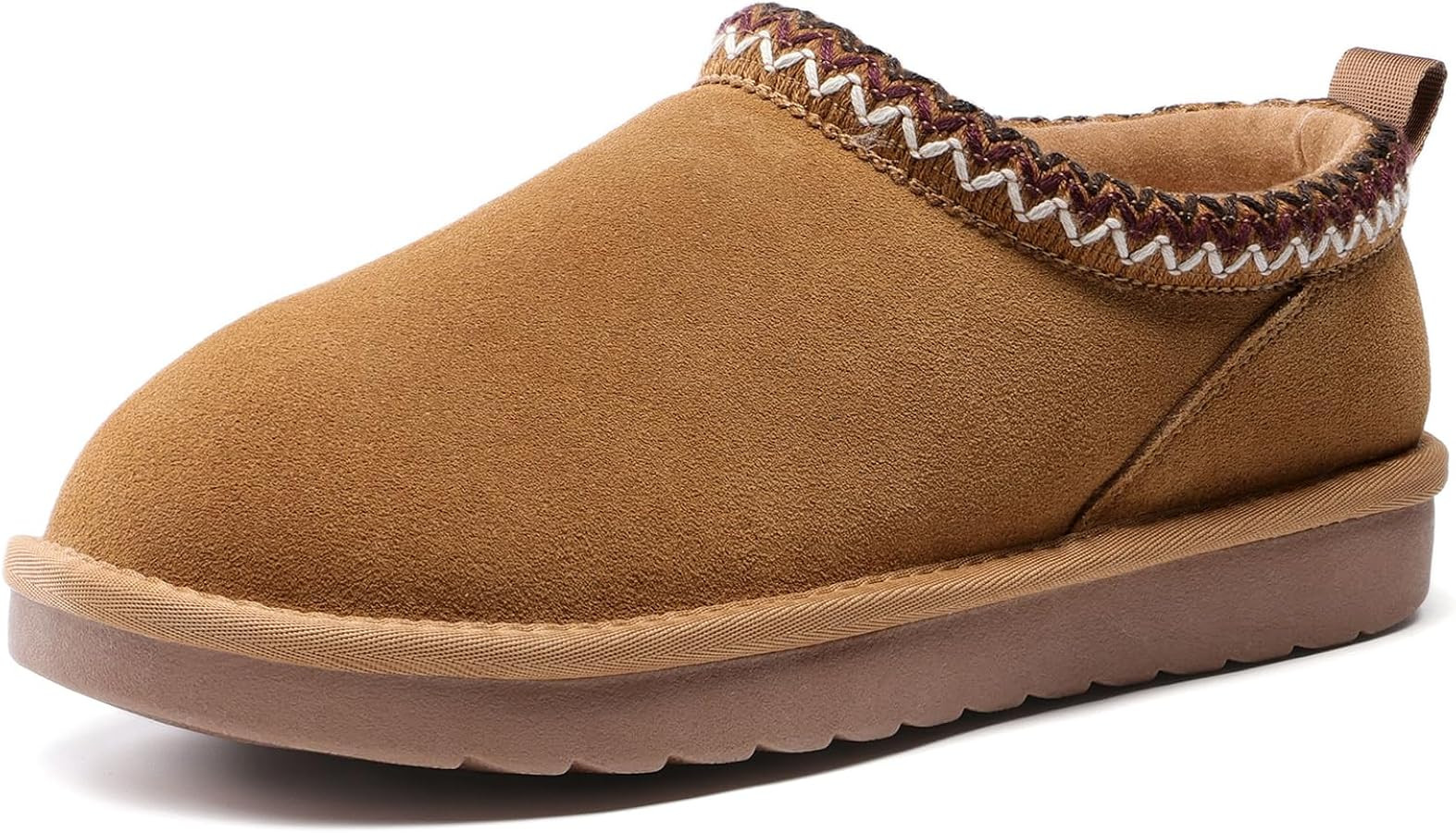 DREAM PAIRS Women's Genuine Suede Fuzzy Slippers | Amazon (US)