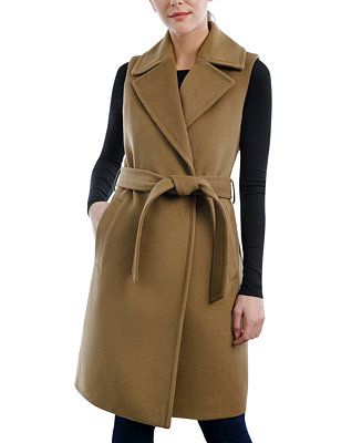 Michael Kors Women's Double-Face Belted Vest & Reviews - Coats & Jackets - Women - Macy's | Macys (US)