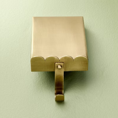 Scalloped Brass Christmas Stocking Holder Antique Finish - Hearth & Hand™ with Magnolia | Target