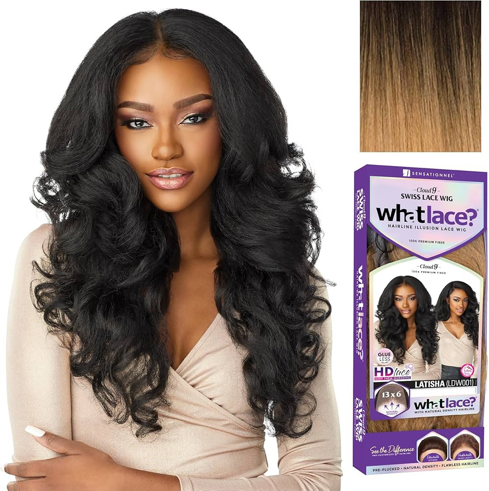 Sensationnel What Lace 13X6 Wigs - Latisha Lacefrontal Hand Tied Glueless Synthetic With Natural ... | Amazon (US)