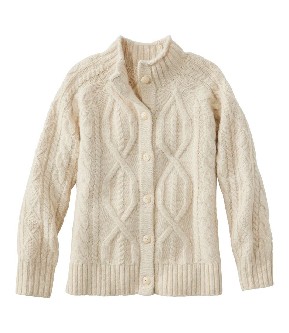 Women's 1912 Heritage Wool Blend Mockneck Cardigan | L.L. Bean