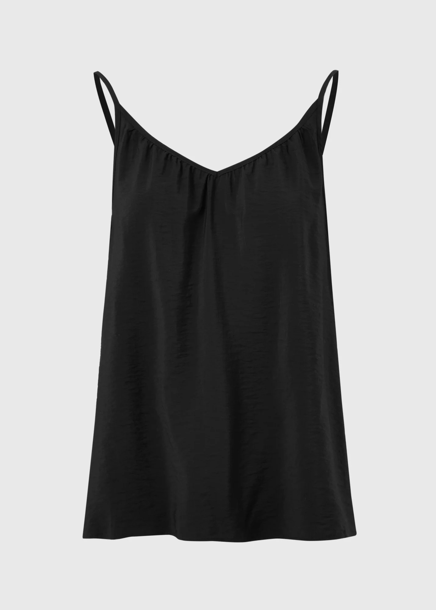 Black Ruched Cami Top | Matalan (UK)