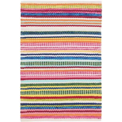 Dash and Albert Rugs Striped Handmade Flatweave Red/Blue/Yellow Area Rug Rug Size: Runner 2'5" x 8' | Wayfair North America