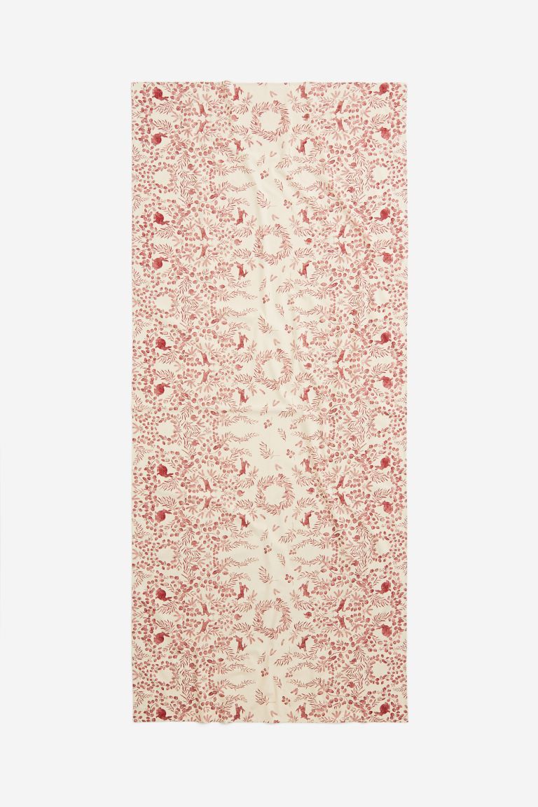 Cotton Tablecloth - Red/floral - Home All | H&M US | H&M (US + CA)
