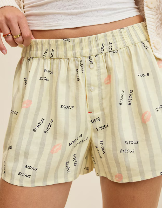 Aerie Flannel Girl Boxer | Aerie