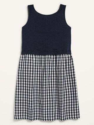 Sleeveless Knit/Woven 2-in-1 Dress for Girls | Old Navy (US)