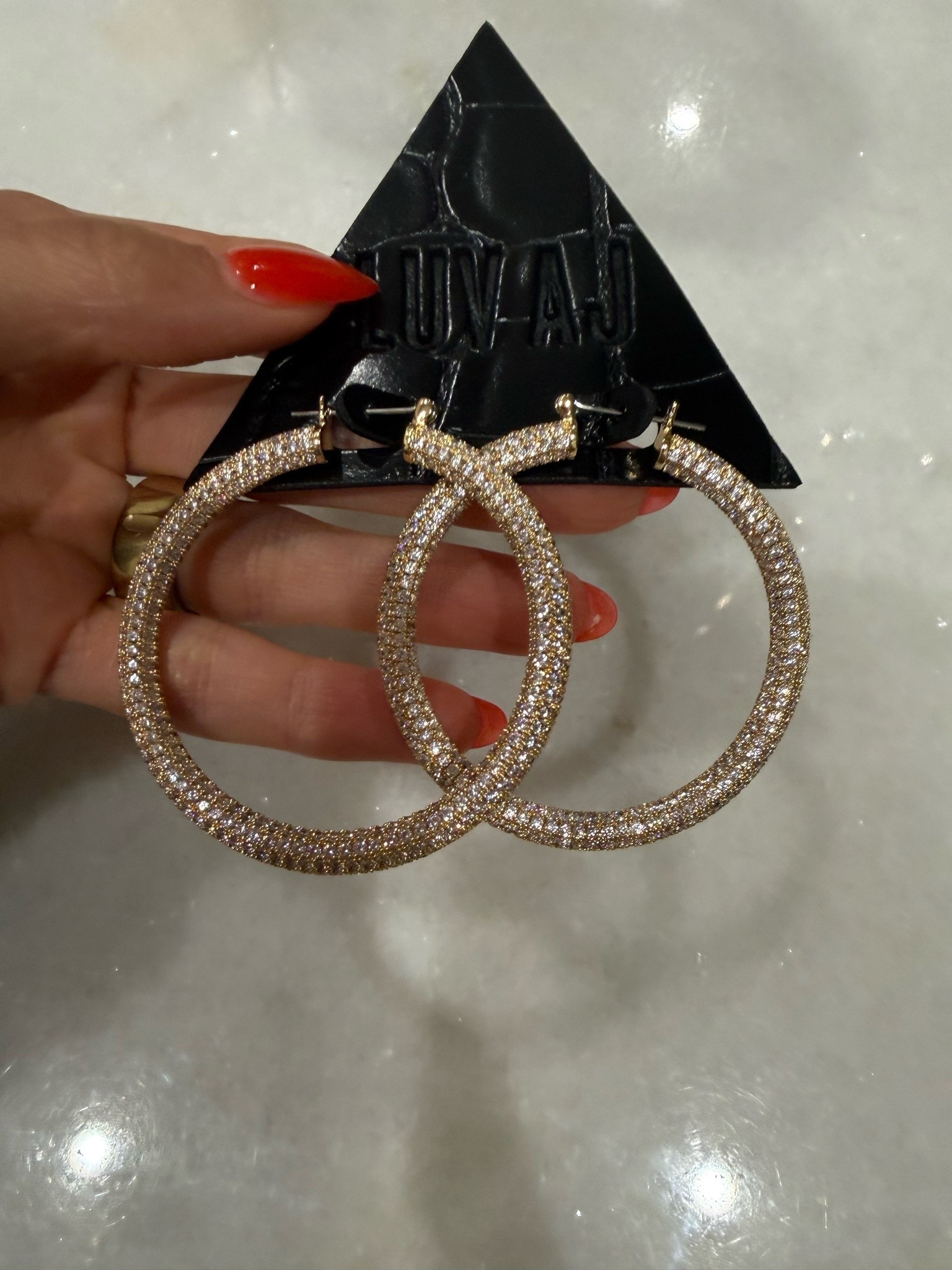 Stunning sparkly hoop earrings that aren’t overly expensive