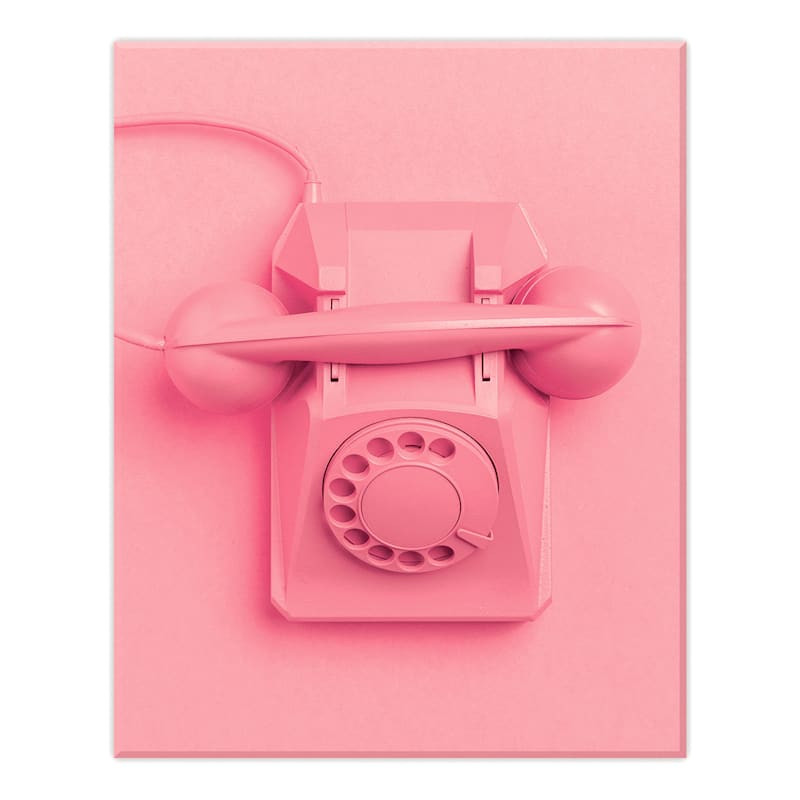 Pink Phone Canvas Wall Art, 16x20 | At Home
