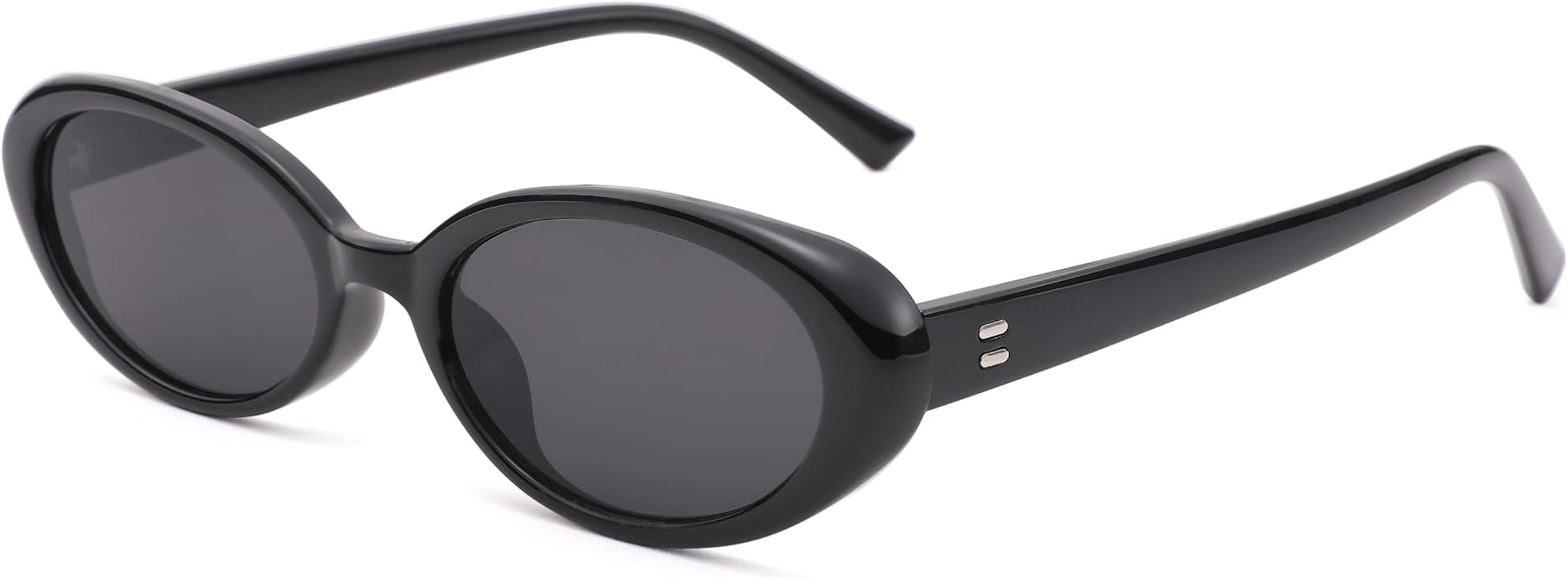 LIU·WEN Oval Sunglasses for Women Men Retro Small Cat Eye Glasses 90s Vintage Style Shades | Amazon (US)