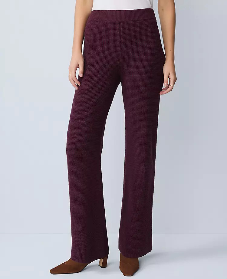 Weekend Collection Waffle Sweater Pant | Ann Taylor