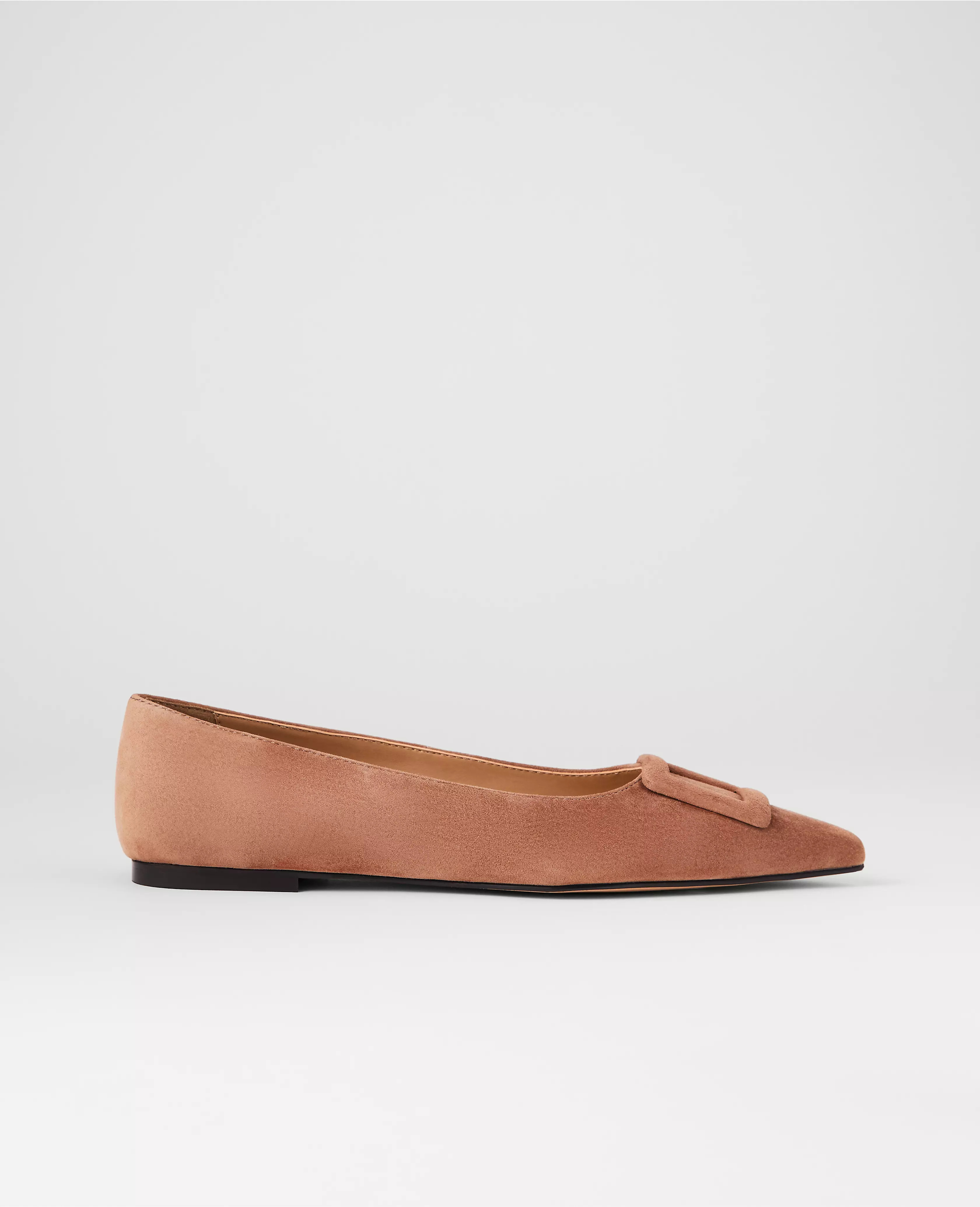 Suede Buckle Flat | Ann Taylor