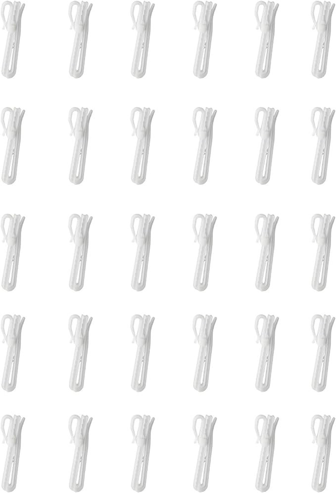 QWEQWE Curtain Hooks 3 Plastic Ratchet System Adjustable Pinch Pleated Curtain Drapery Pin Hook f... | Amazon (US)