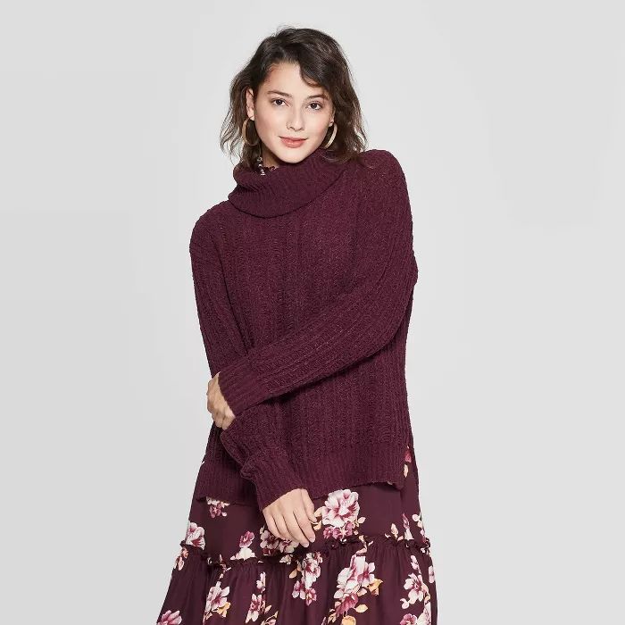 Women's Chenille Cowl Neck Pullover Sweater - Xhilaration™ | Target