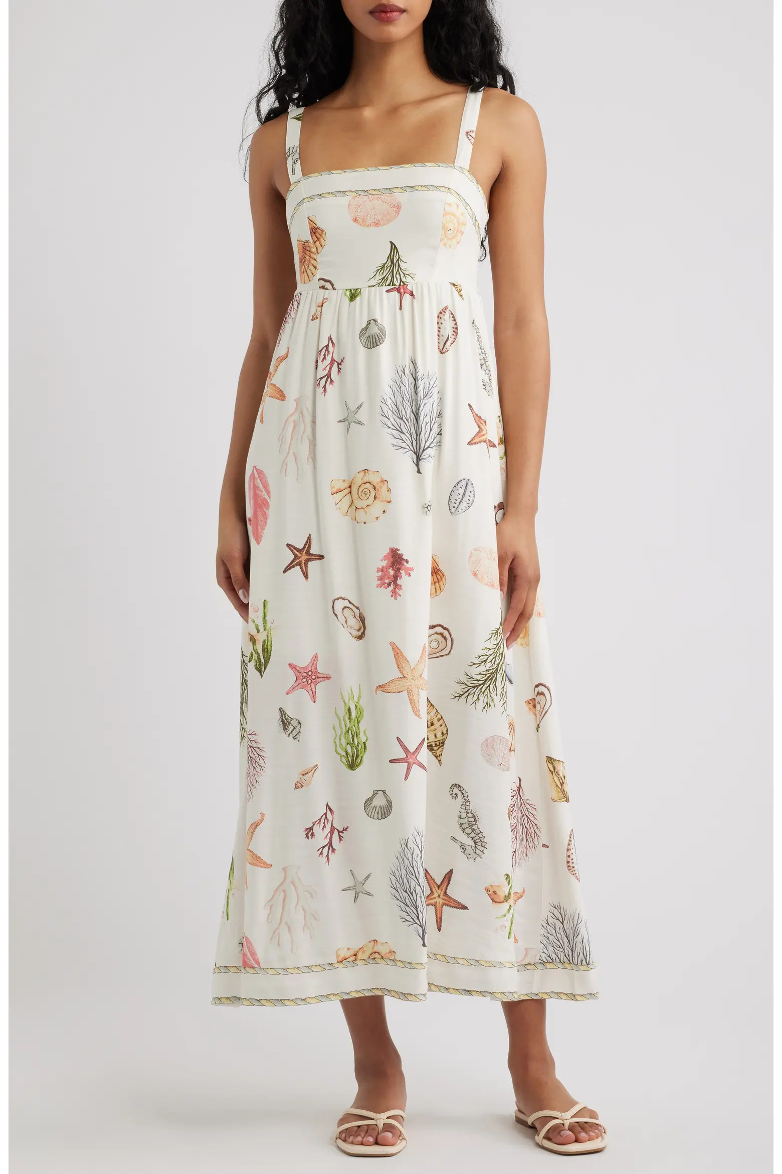 Printed Midi Sundress (Women) | Nordstrom | Nordstrom