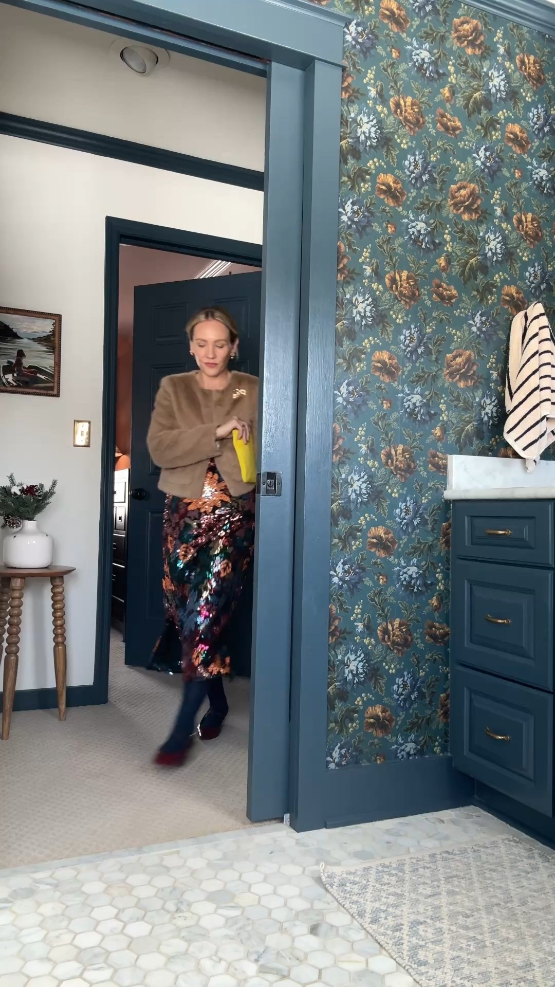 Wearing my regular size 4 in this perfect Holiday & New Year’s party dress ~ not too fitted and very comfortable. 5’3” for length. Linked more favorites including the matching bag, adorable broach, scarf and more party styles & gift ideas from @johnnywas #JohnnyWas #ad #JohnnyWasHere @Shop.LTK #liketkit