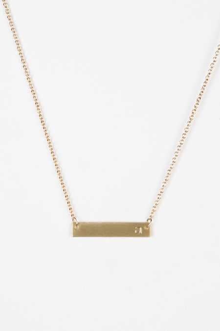 Gold Initial Bar Necklace | Urban Outfitters US