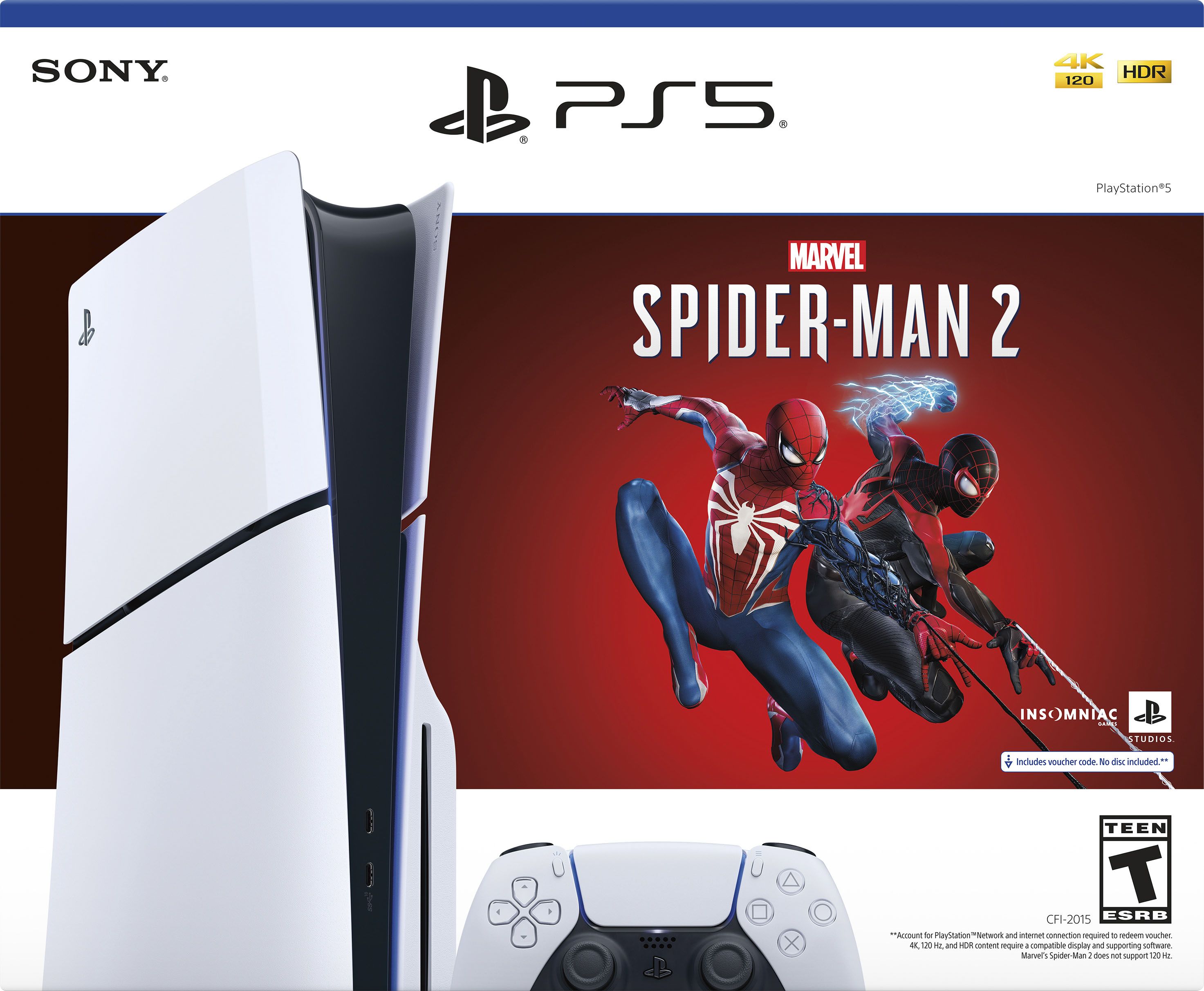 Sony PlayStation 5 Slim Console – Marvel's Spider-Man 2 Bundle (Full Game Download Included) Wh... | Best Buy U.S.