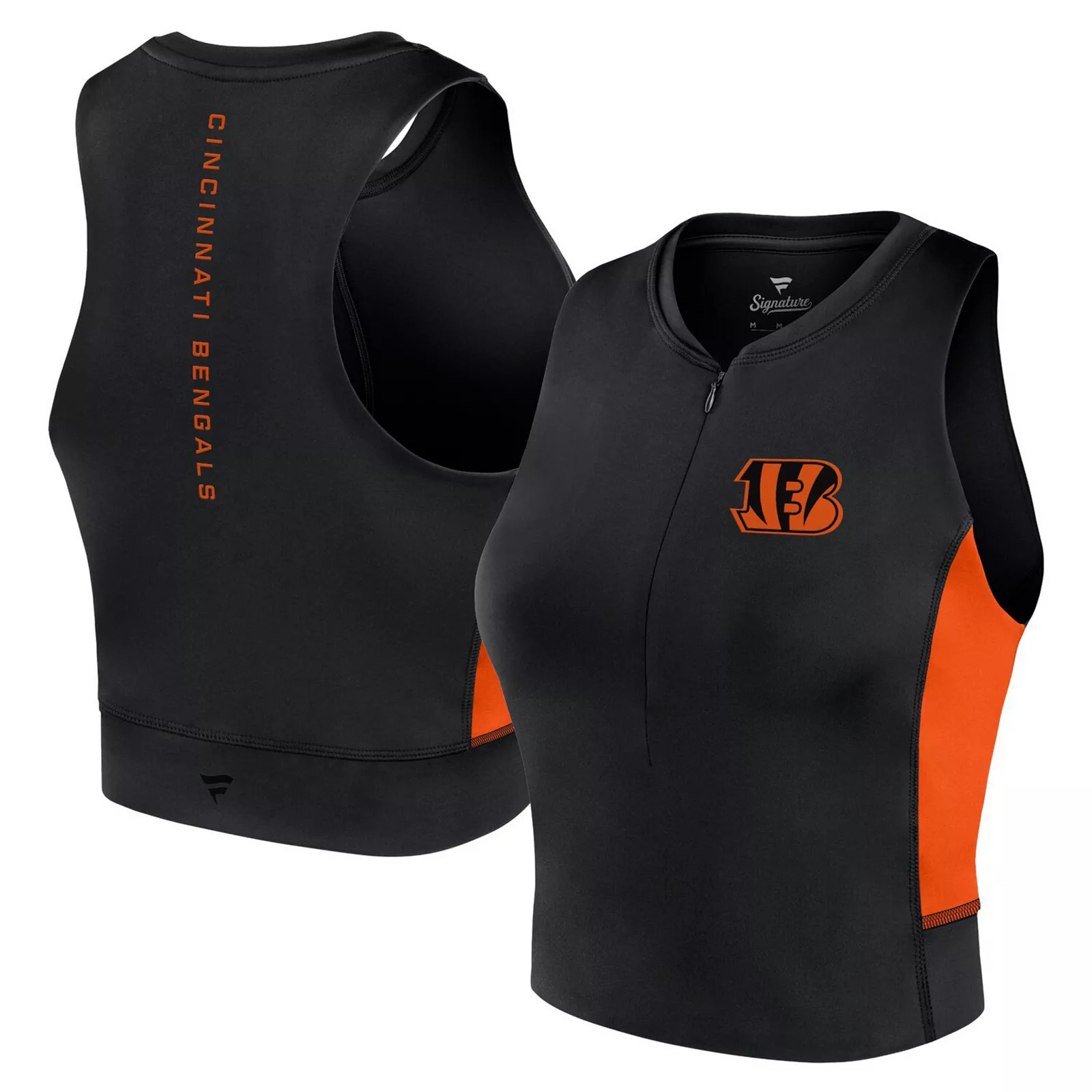 Women's Fanatics Black Cincinnati Bengals Studio Fitted Gym Tank Top, Size: Large | Kohl's