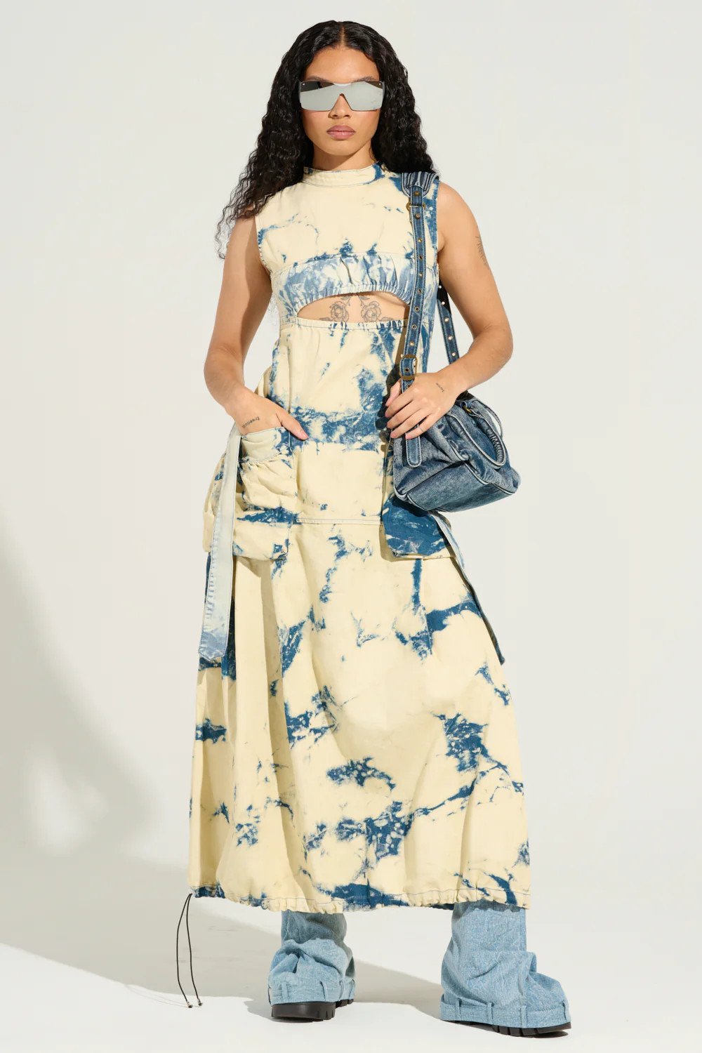 STREET STYLE ACID WASH MAXI DRESS | AKIRA