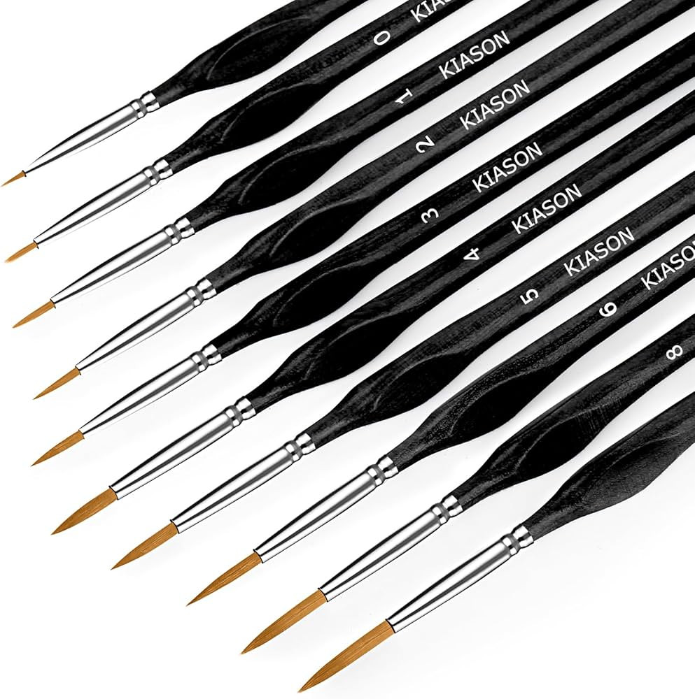 10PC Miniature Paint Brush for Fine Detailing,Small Painting Brushes Set for Art, Crafts, Acrylic... | Amazon (US)