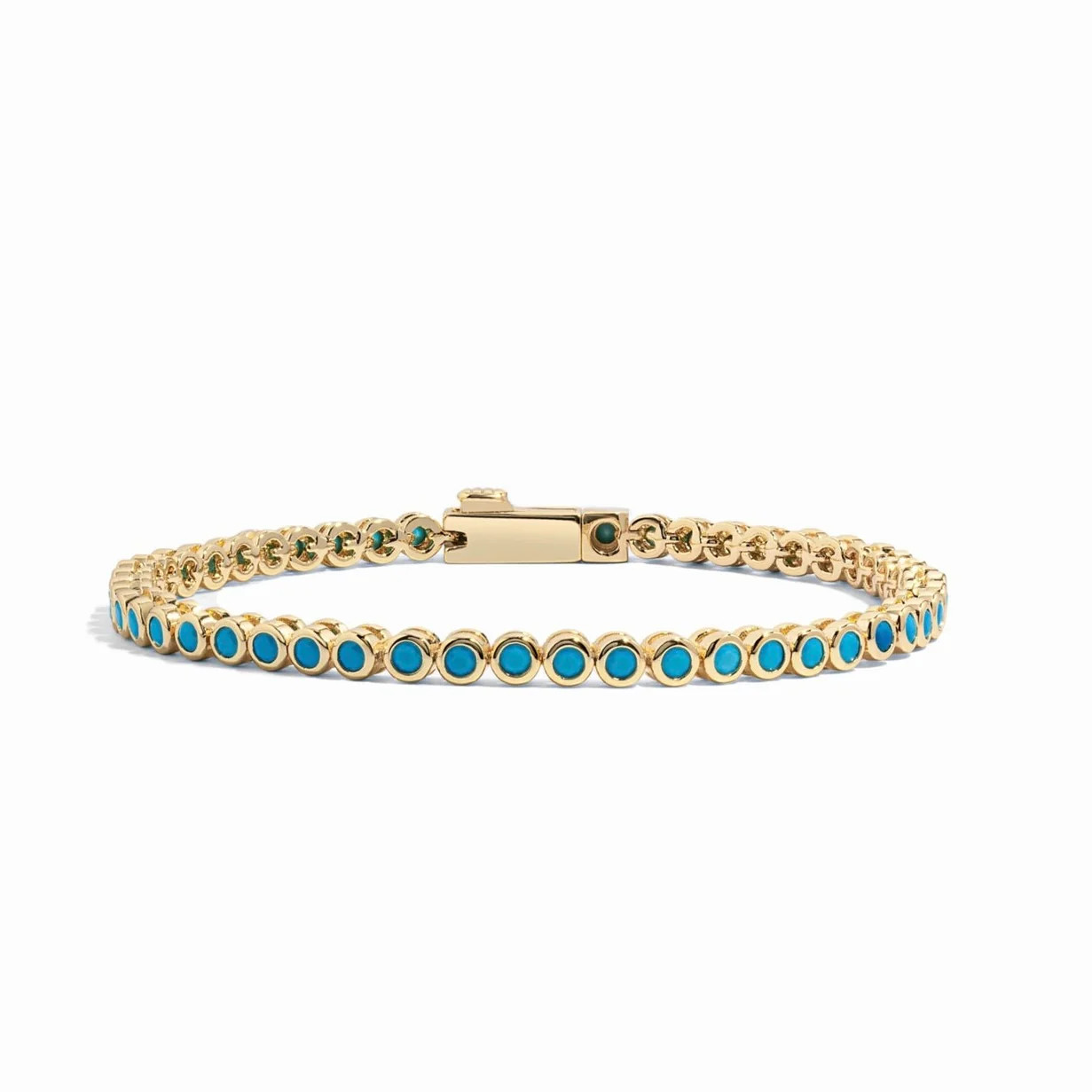 Turquoise Bezel Tennis Bracelet | Sea Marie Designs