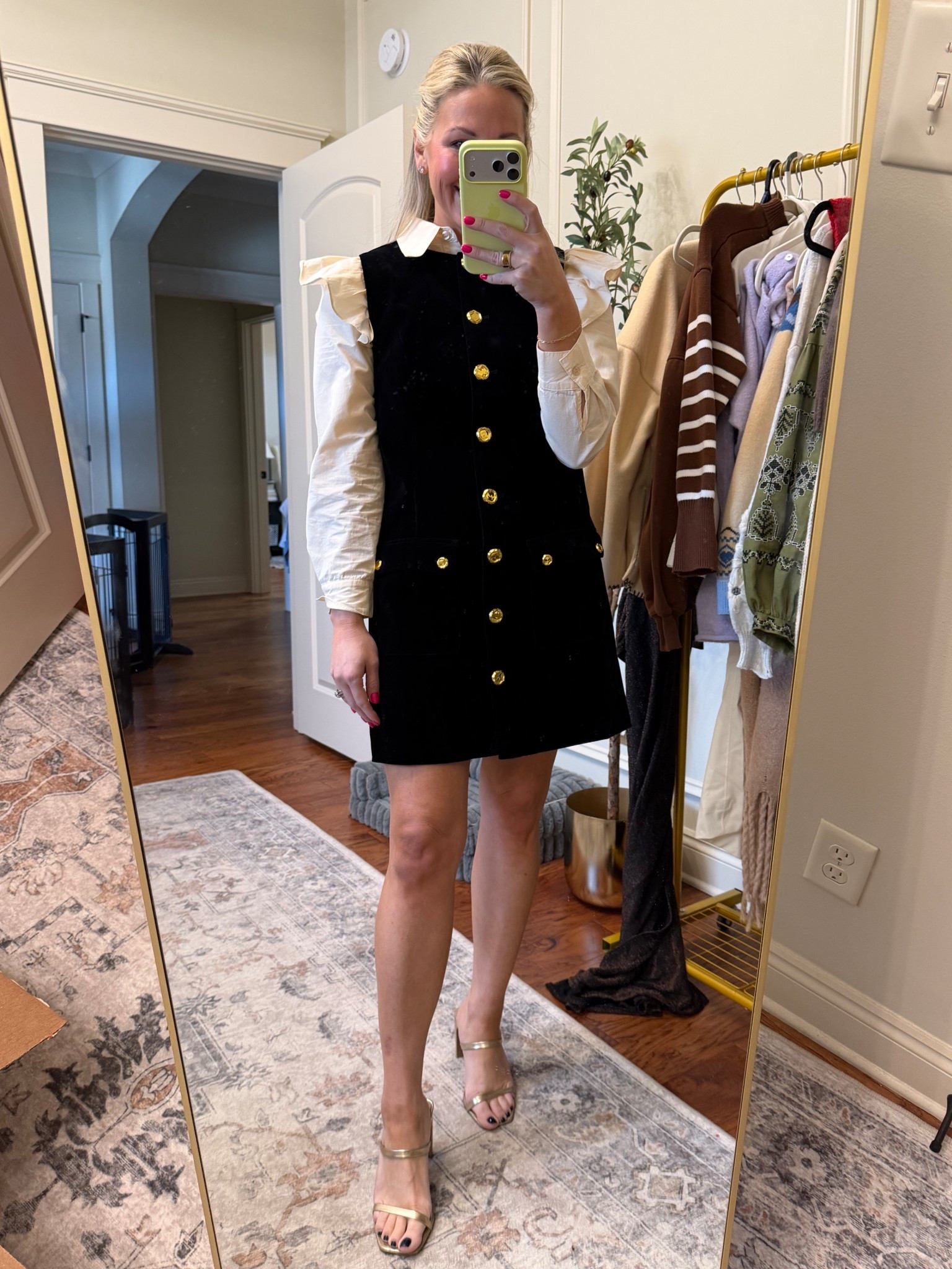 What I’m wearing to speak at a young professionals conference! Nervous but excited! Wearing small in the dress and an old Amazon button down underneath! Shoes are Amazon too! 

#LTKPetite #LTKWorkwear #LTKmomlife