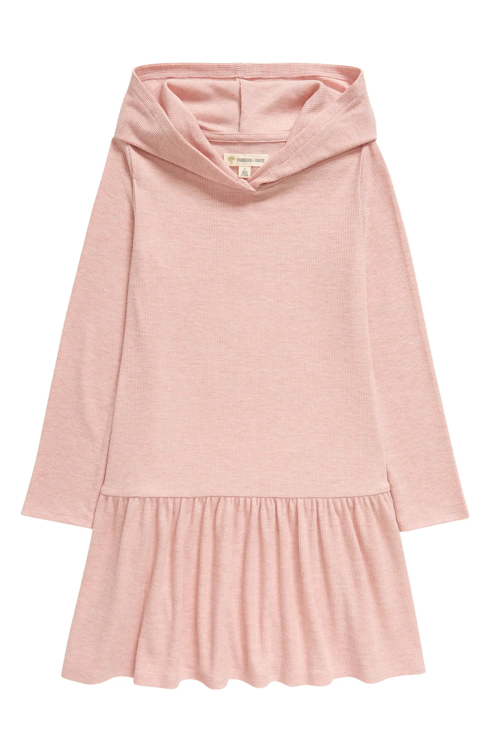 Kids' Rib Hoodie Dress | Nordstrom