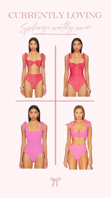 Splurge worthy swim suits on sale for 20% off! One piece swim - high waisted bikini - bathing suit - revolve sale 

#LTKswim #LTKsalealert #LTKtravel