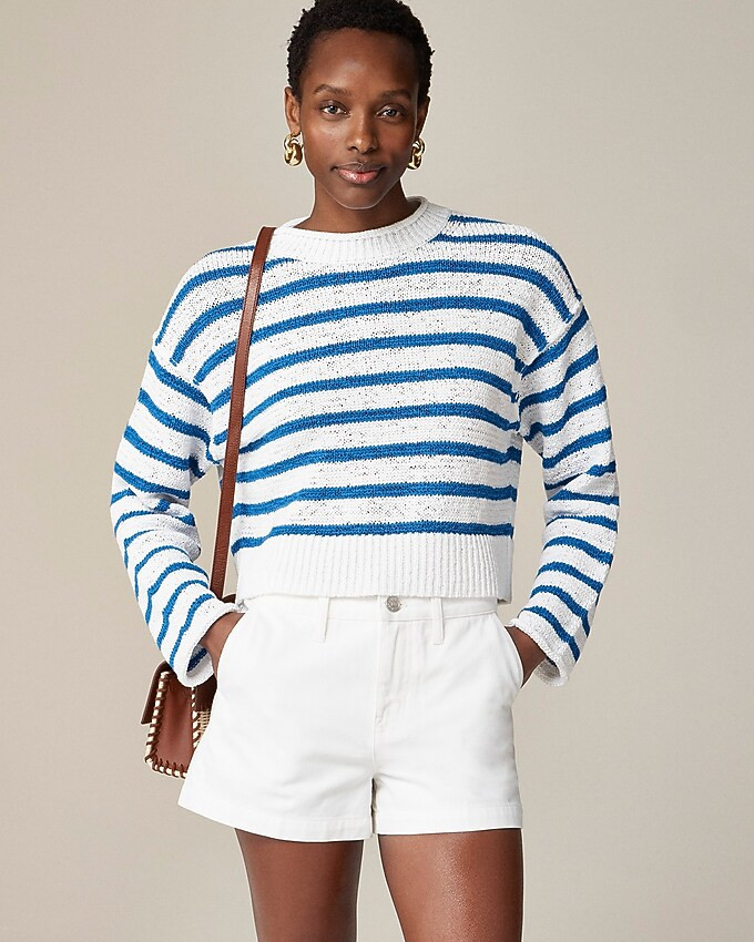 Textured tie-back Rollneck&trade; sweater in stripe | J. Crew US
