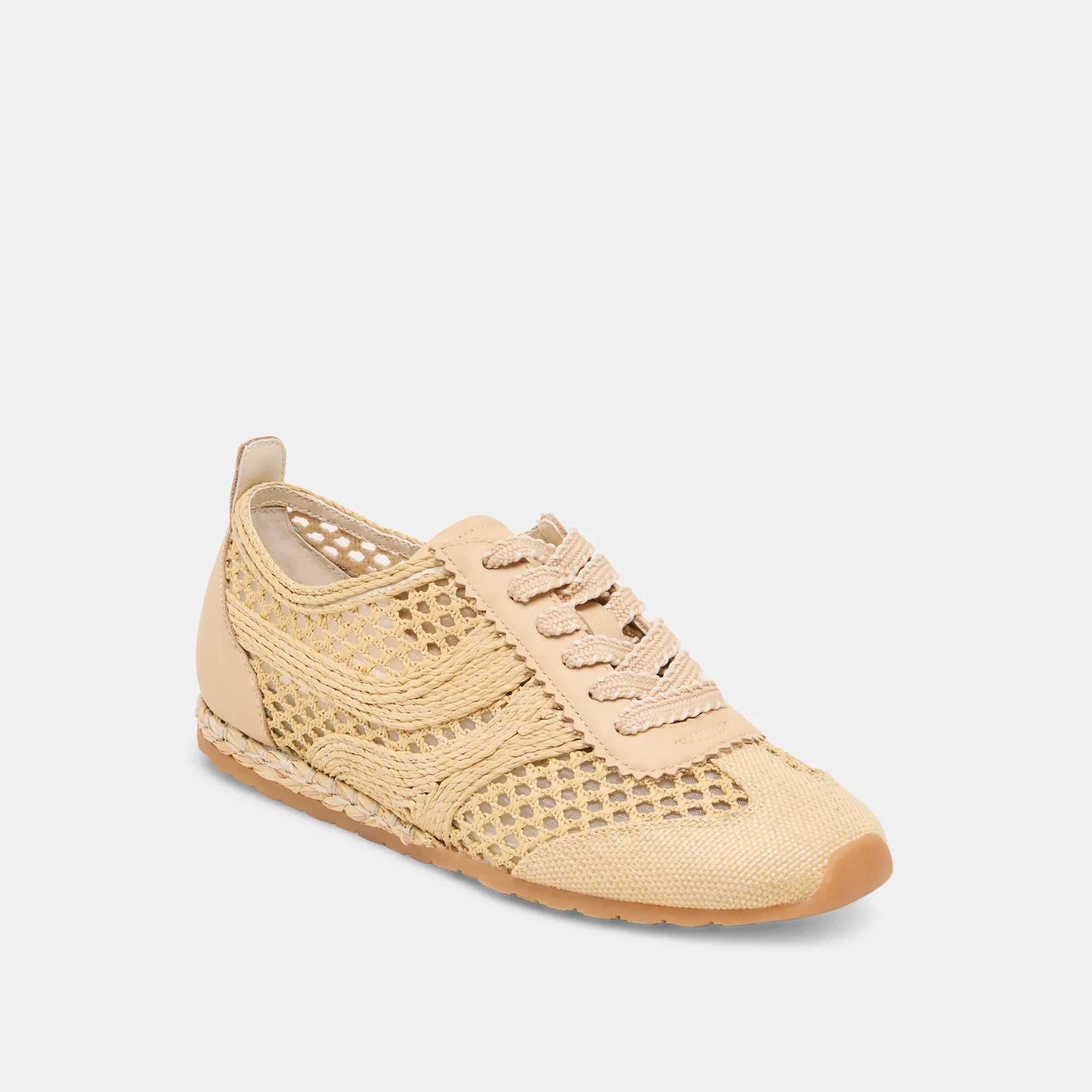 Dream Sneakers Lt Natural Woven Raffia | DolceVita.com