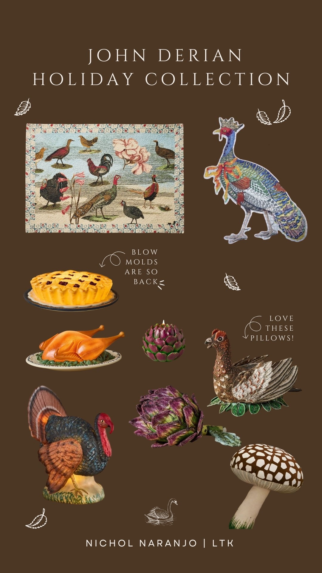 John Derian never misses! His latest holiday collection at Target is stunning and is the perfect way to add vintage touches to your home for the holidays! 🦃🥧🍂

#LTKSeasonal #LTKHome