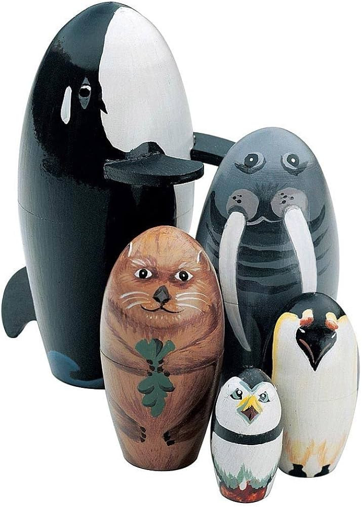 Bits and Pieces - "Willy and Friends - Matryoshka Dolls - Wooden Russian Nesting Dolls - Sea life... | Amazon (US)