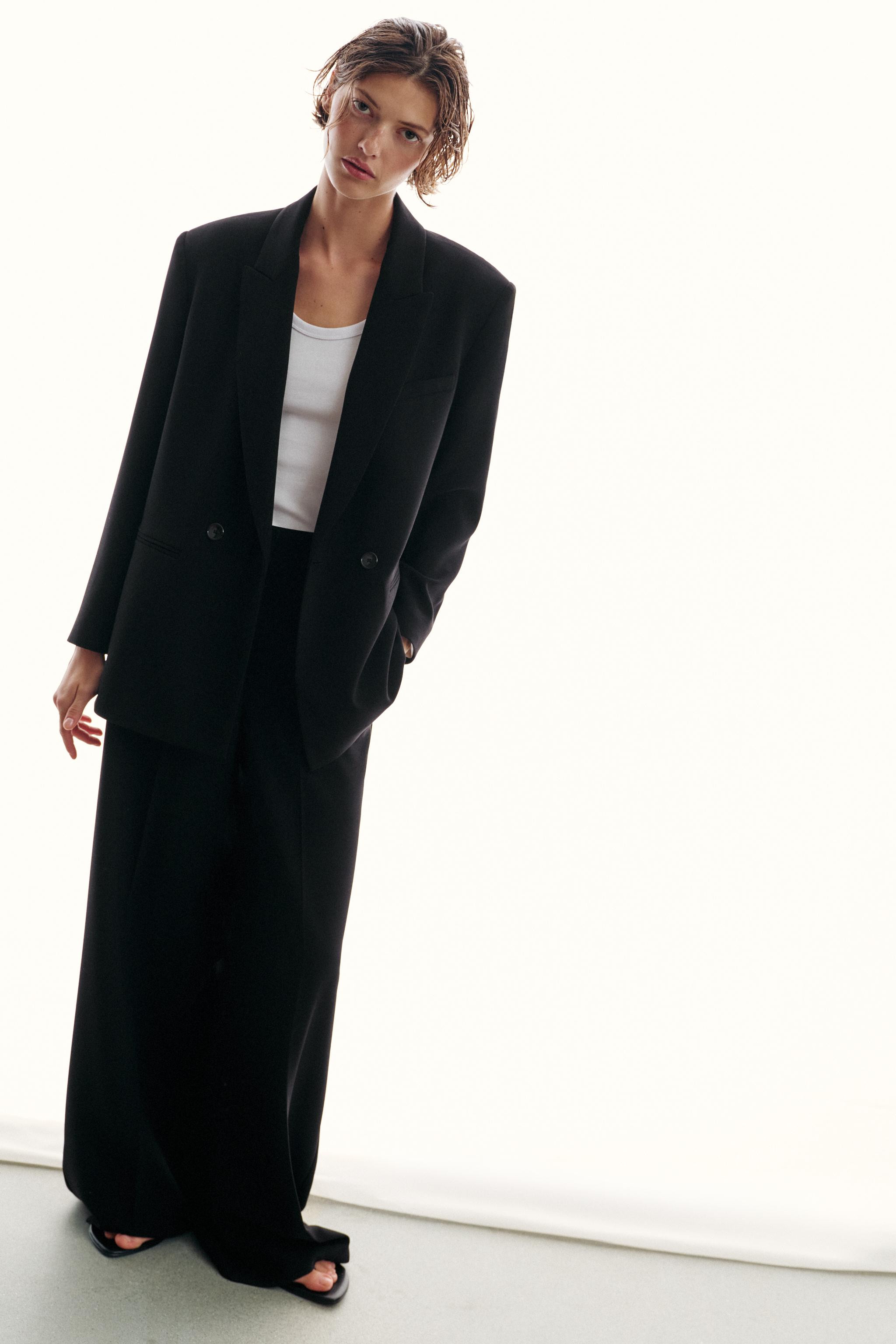 HIGH-WAISTED WIDE-LEG TROUSERS | Zara US