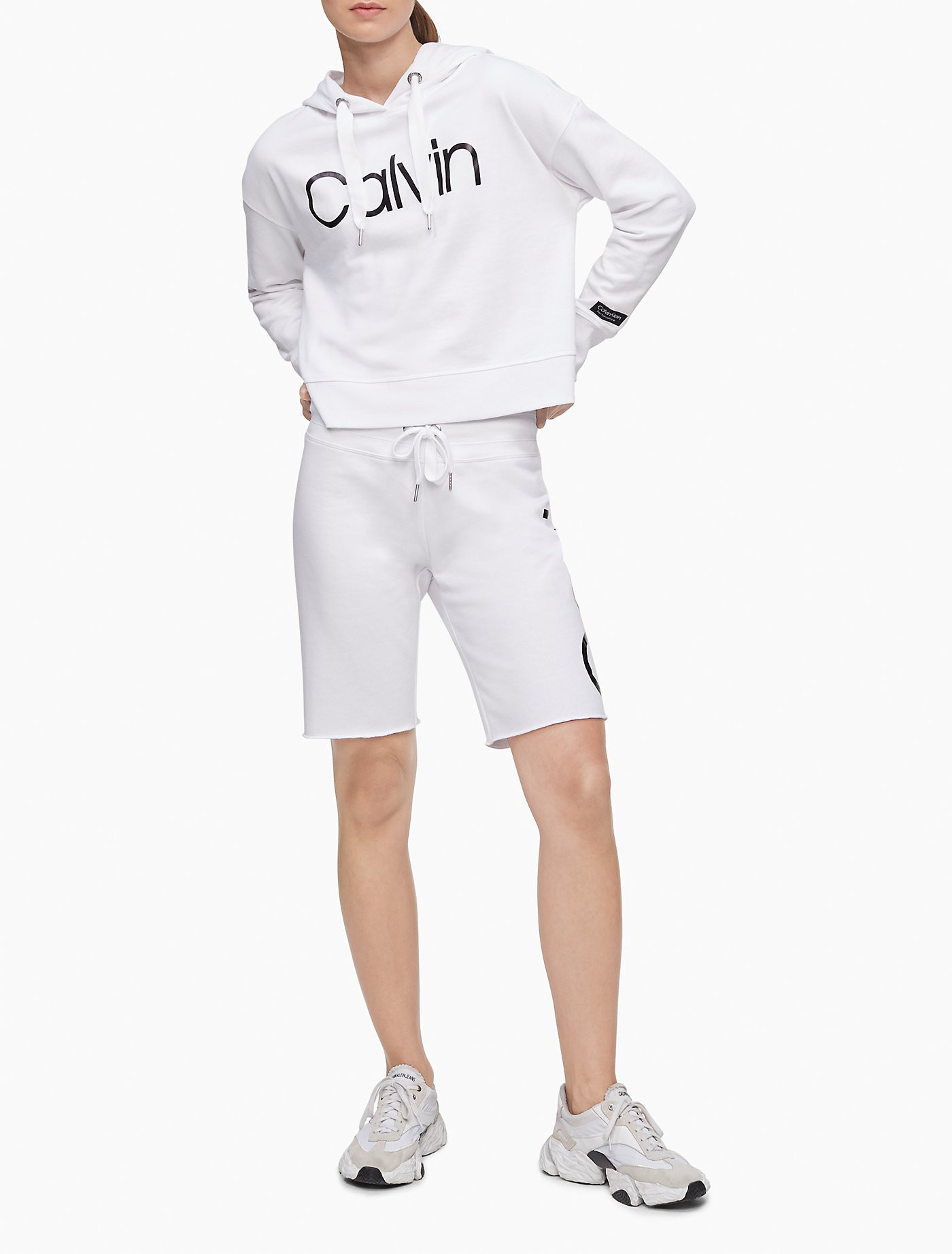 Performance Boxy Fit logo Cropped Hoodie | Calvin Klein | Calvin Klein (US)