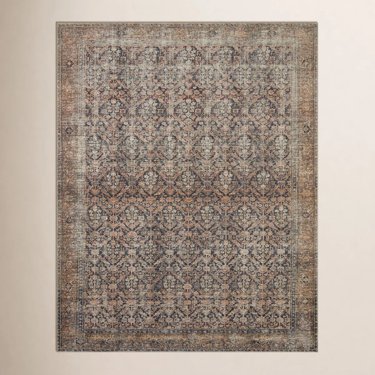 Amber Lewis x Loloi Billie Oriental Ink / Salmon Area Rug | Wayfair North America