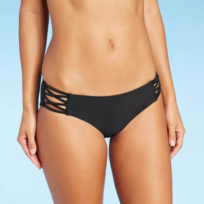 Juniors' Strappy Cheeky Bikini Bottom - Xhilaration™ Black | Target