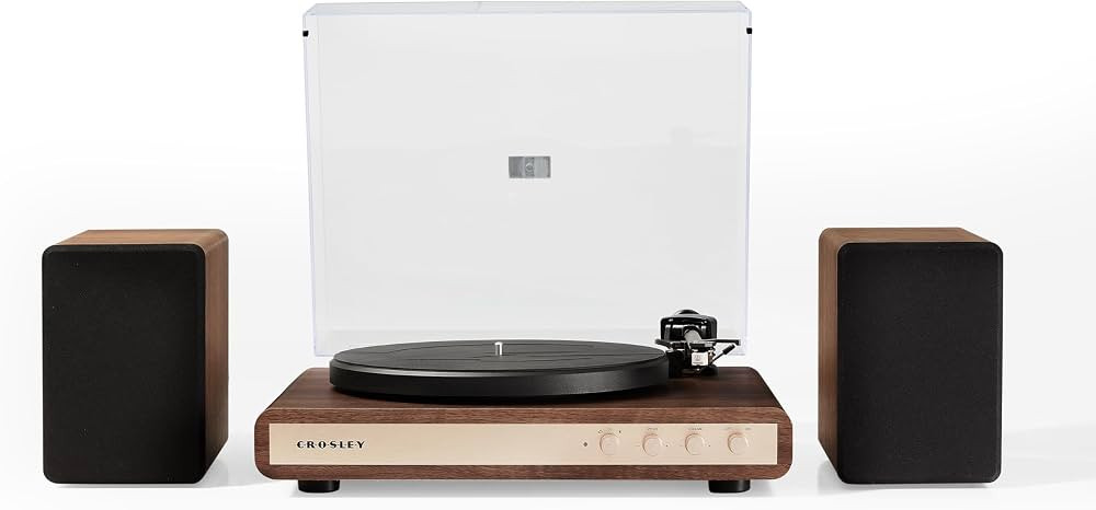 Crosley C65 Record Player with Speakers - Bluetooth Turntable with 50W Bookshelf Speakers, Easy S... | Amazon (UK)