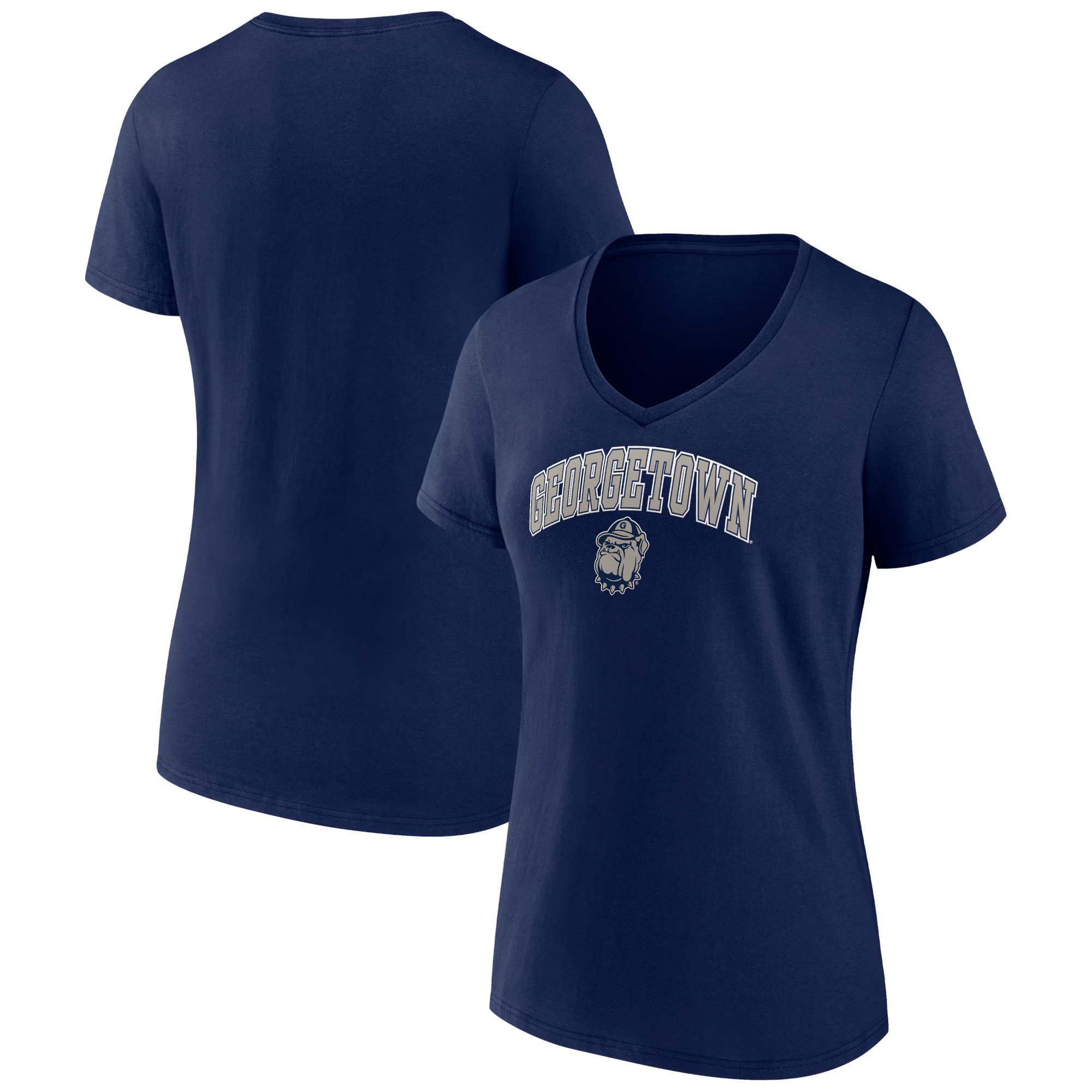 Georgetown Hoyas Women's Campus V-Neck T-Shirt - Navy | Fanatics