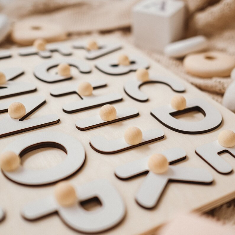 Wooden Alphabet Puzzle School-age Toys ABC Puzzle Gifts for - Etsy Canada | Etsy (CAD)