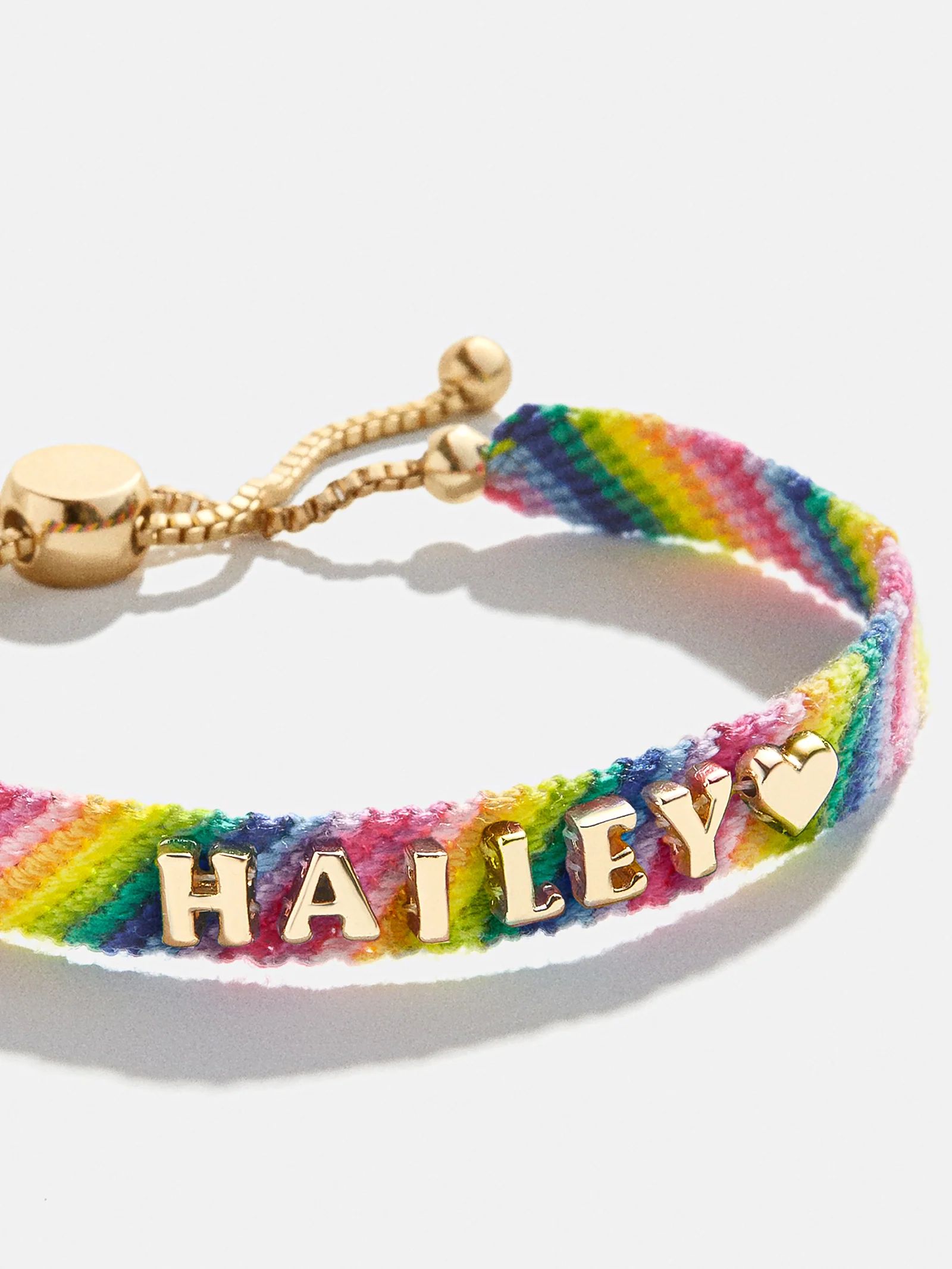 Custom Woven Friendship Bracelet - Rainbow Diagonal | BaubleBar (US)