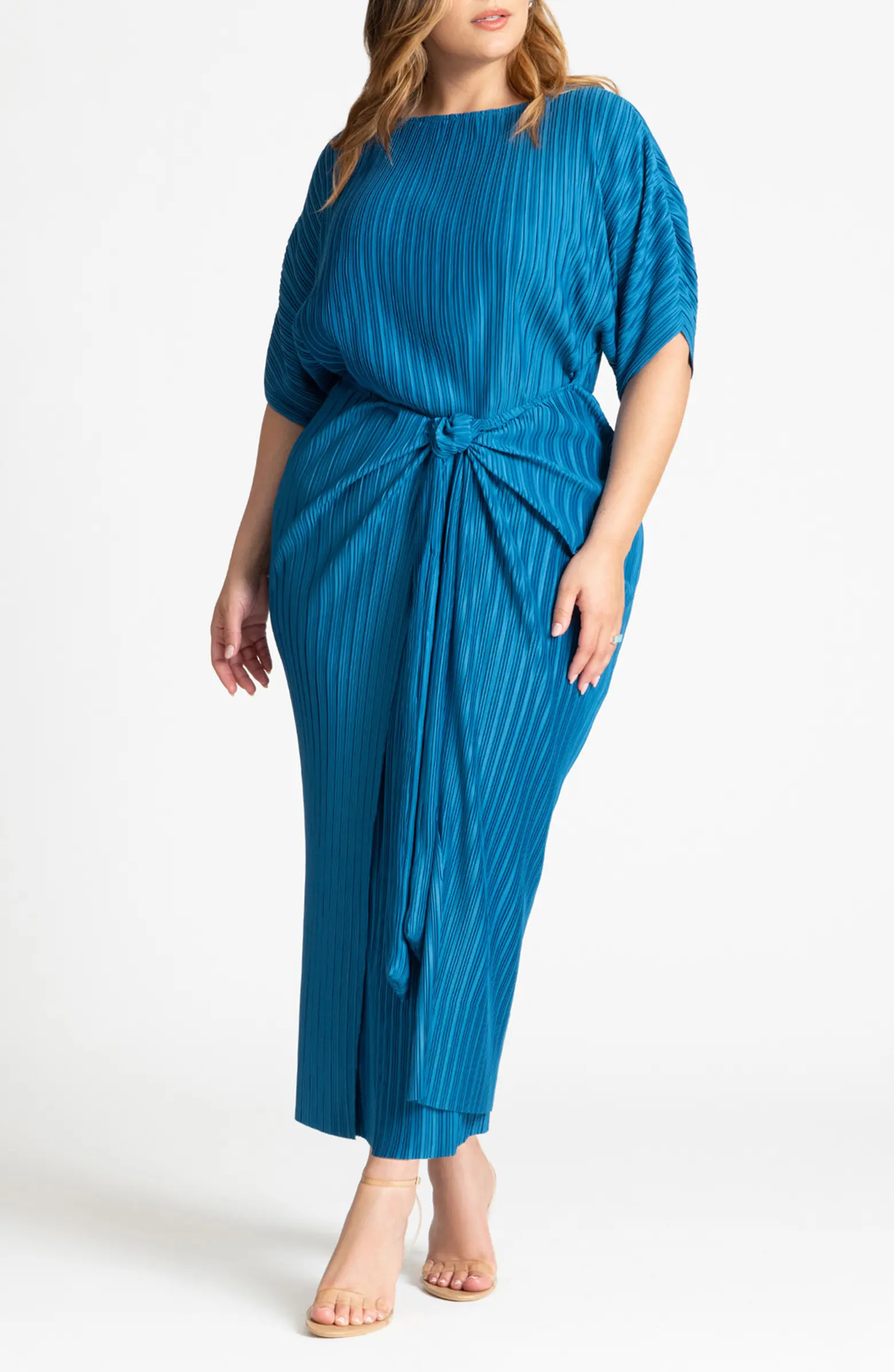Draped Plissé Dress | Nordstrom