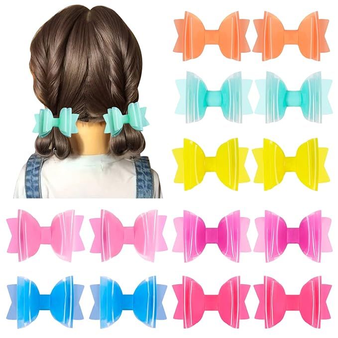 Water Hair Bows, Jelly Bow Hair Clip Solid Transparent Pool Bow Waterproof Hair Bows for Girls Te... | Amazon (US)