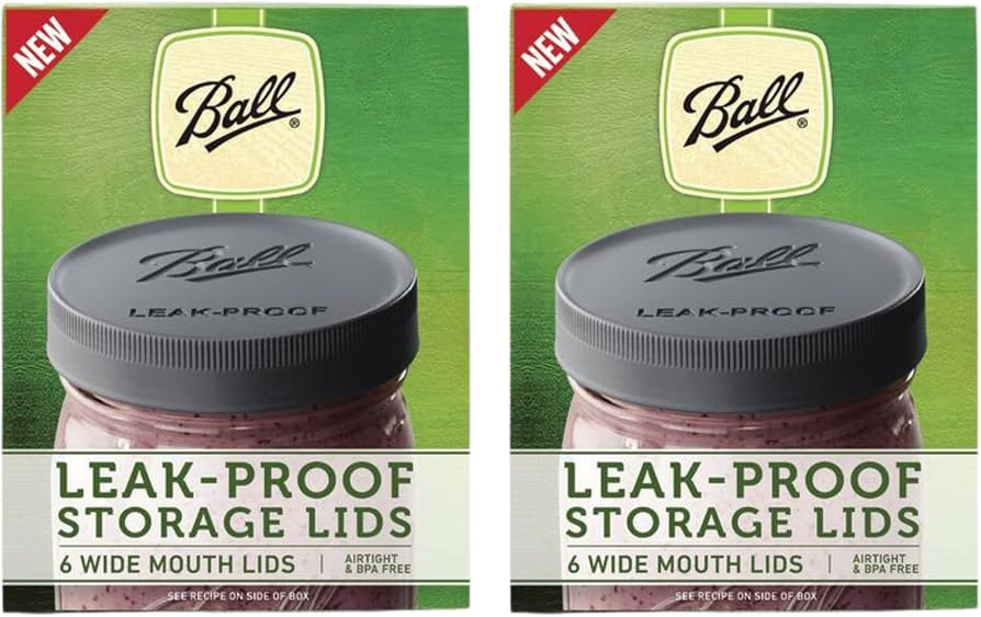 Ball Leak-Proof Plastic Lids for Glass Mason Jars, Used for Canning, Pickling, Juice, Jam, Jelly ... | Amazon (US)