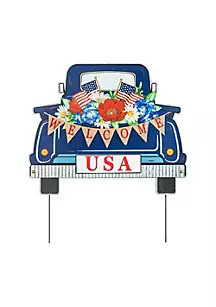 26"H Patriotic/Americana Metal Truck Yard Stake or Wall Décor or Standing Decor (KD, Three Funct... | Belk