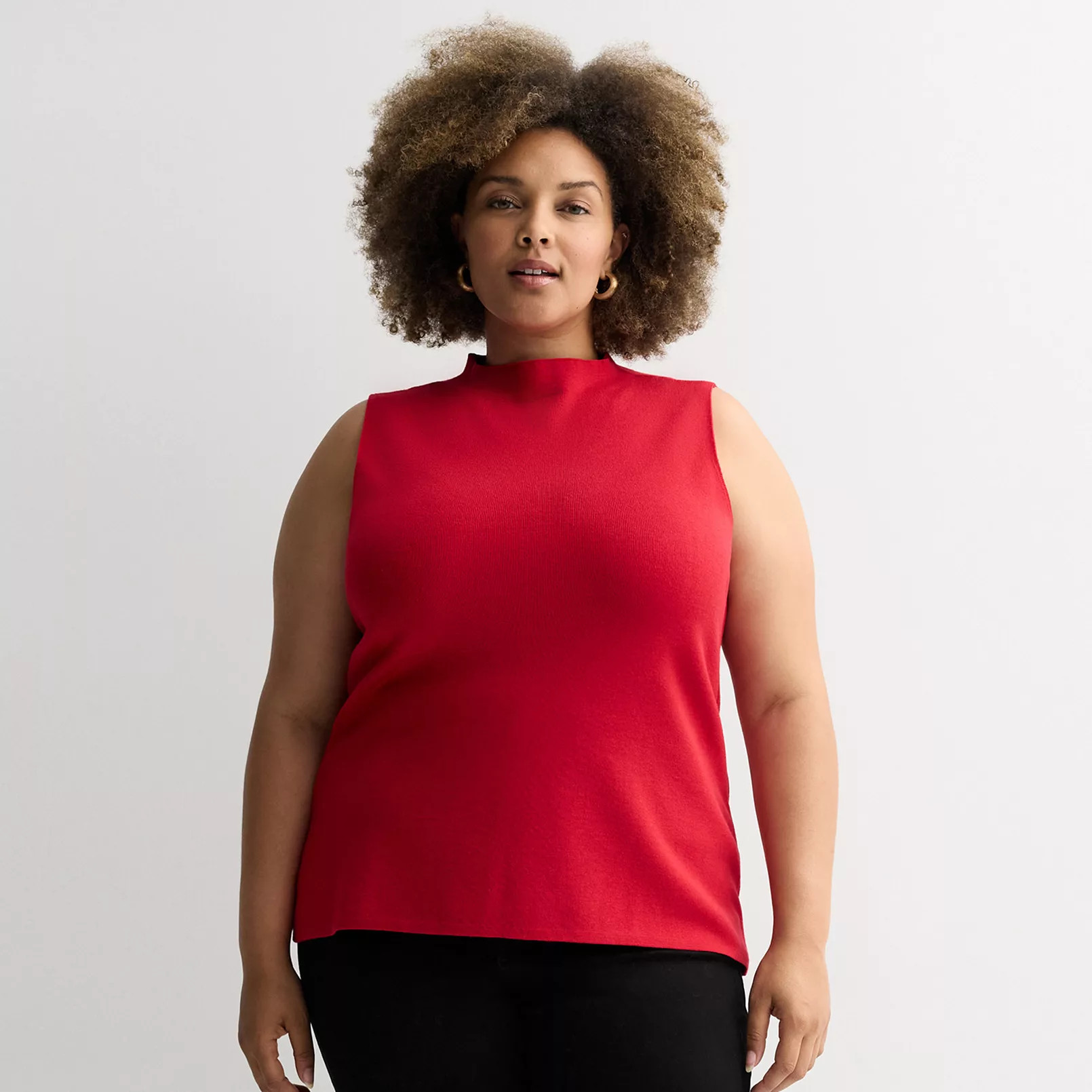 Plus Size Nine West Mockneck Sleeveless Sweater | Kohl's