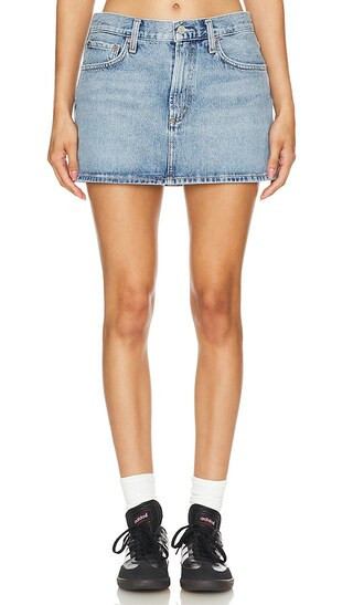 AGOLDE Alek Mini Skirt in Blue. - size 25 | Revolve Clothing (Global)